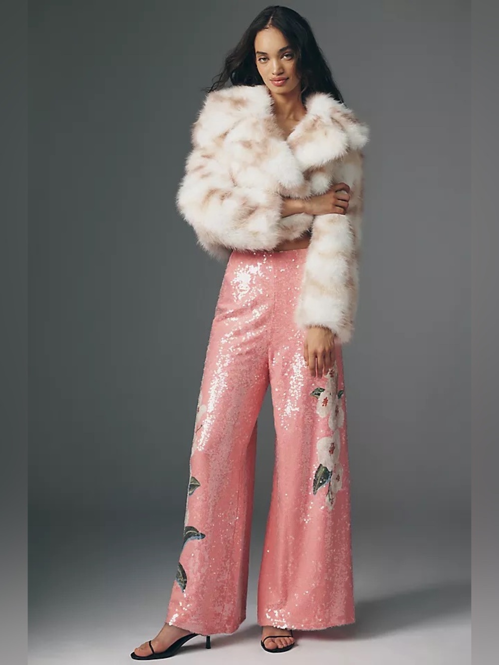 Farm Rio x Anthropologie Sequin Wide Leg Pants